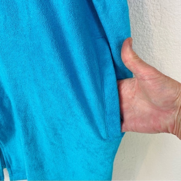 Swimsuits For All Blue Sea Hooded Terry Front Zip Cover Up Size 26/28 - Picture 4 of 8